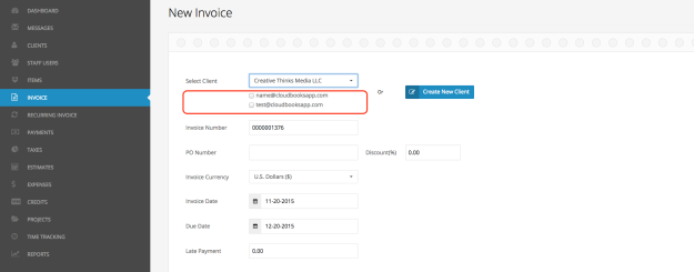 New Feature – Send Invoice to Multiple Contacts