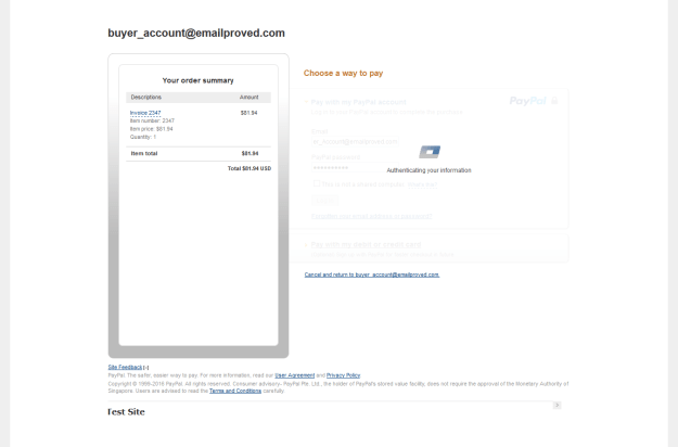 4 - Login to Paypal