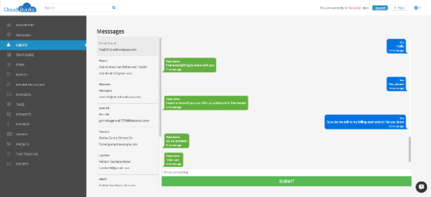 CloudBooks now have Chat & Messaging feature to communicate live with clients.