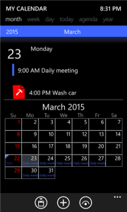 my calendar