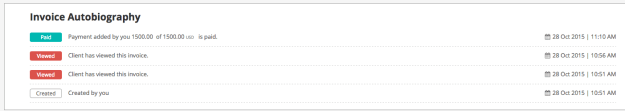 New Feature – Invoice Autobiography